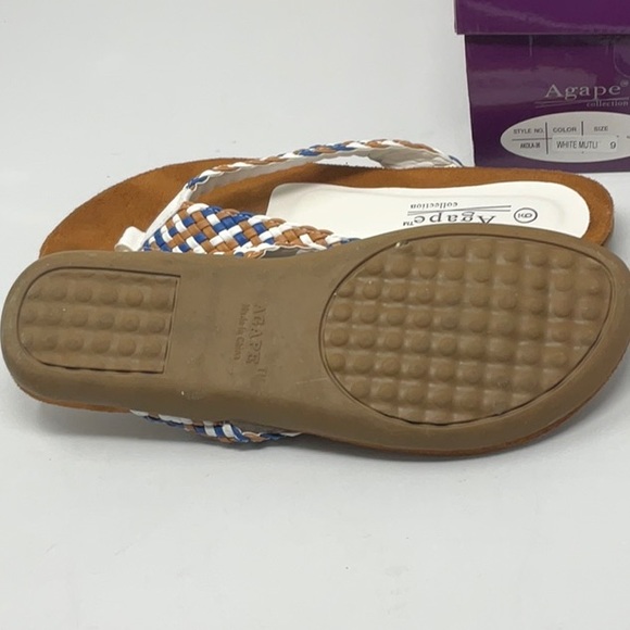 Ladies Agape woven flip flop sandals, size 9 - Picture 8 of 9